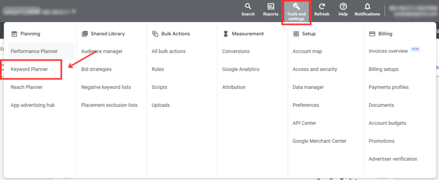 Identify new opportunities with Google Ads Keyword Planner